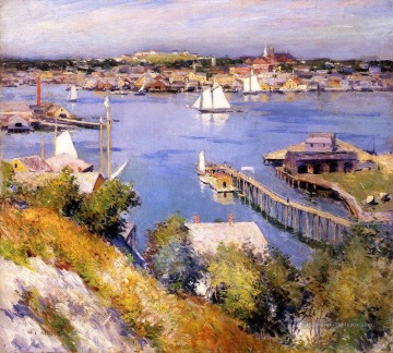  Leroy Peintre - Paysage du port de Gloucester Willard Leroy Metcalf